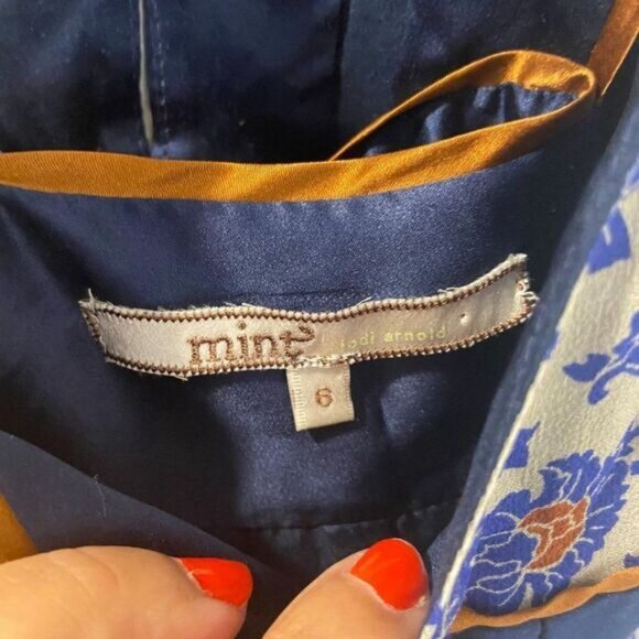 Mint by Jodi Arnold Women Sexy Deep V Neck Criss Cross Open Back SILK - Picture 7 of 7